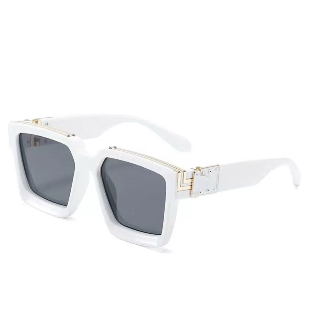 White & Gold Sunglasses Unisex Fashion Accessories Summer Style Trendy Cool Deal